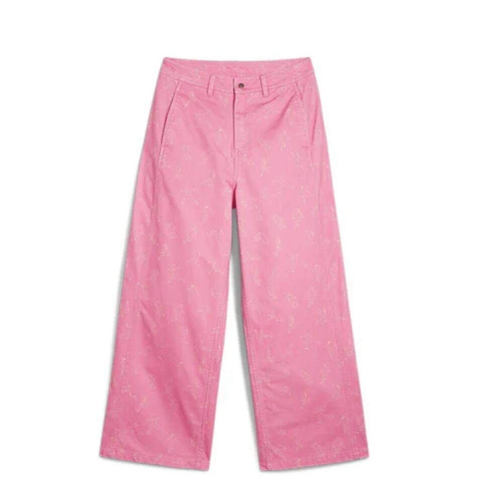 Puma x KidSuper Studios Pink Wide Leg Pants Women’s L Collab Streetwear